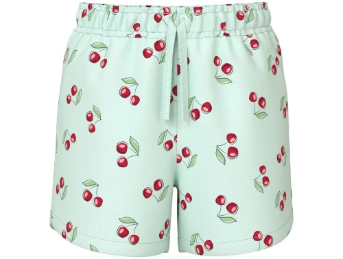 Name It shorts aqua glass med kirsebær print